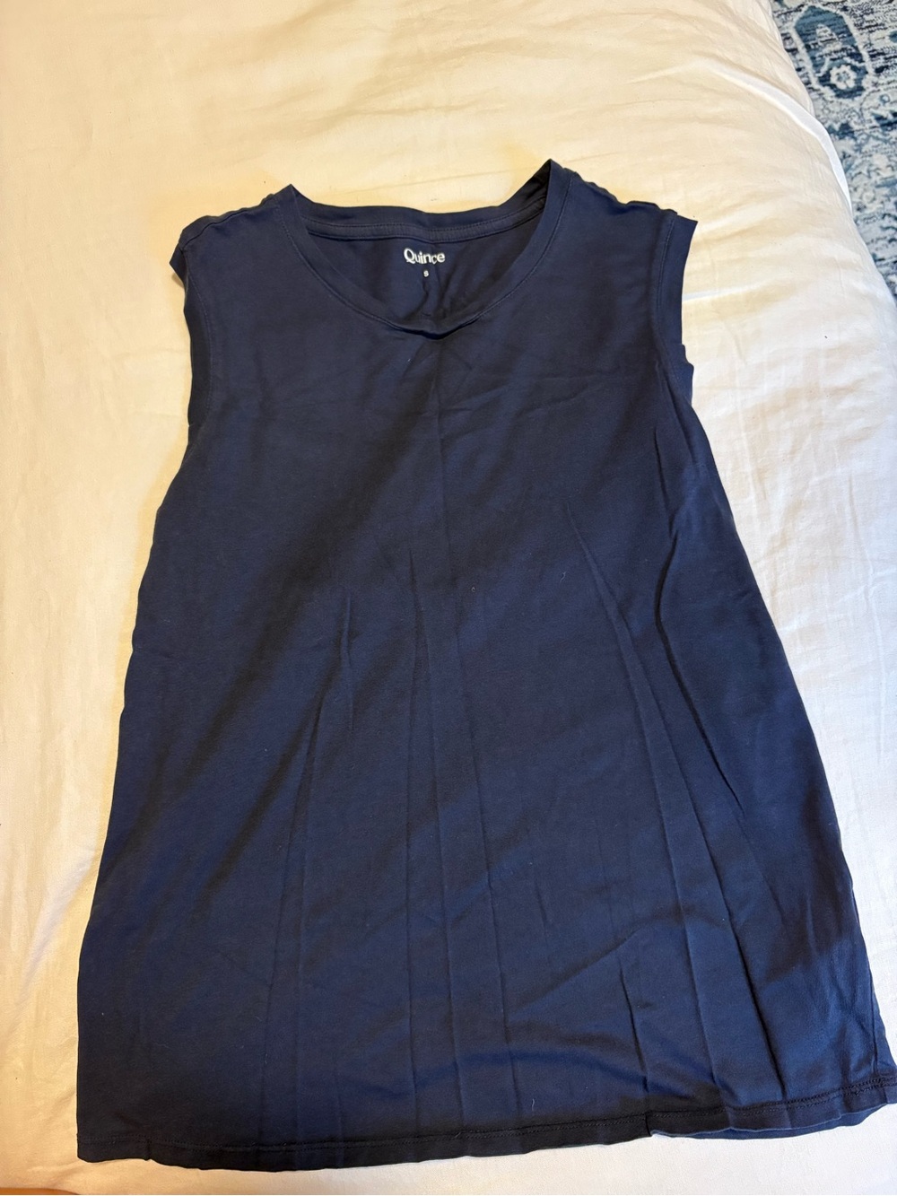 Quince Women's Navy Sleeveless Tank Top